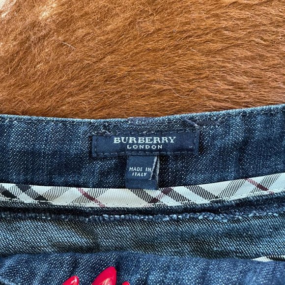 Burberry Mini Denim Low Waist Skirt - Picture 2 of 4